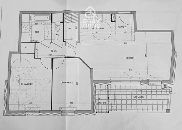 Appartement 3 pièce(s) 2 chambre(s) 68.95 m²