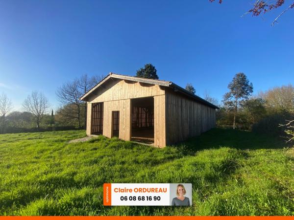 Location hangar / grange 150 m² – Secteur Saint-Caprais – Terrain 4 000 m² + 6 000 m² zone boisée