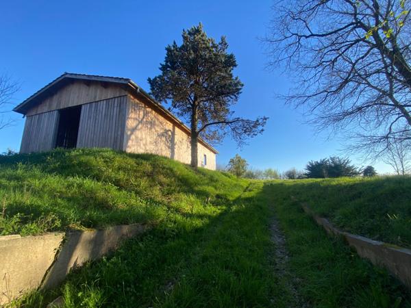Location hangar / grange 150 m² – Secteur Saint-Caprais – Terrain 4 000 m² + 6 000 m² zone boisée