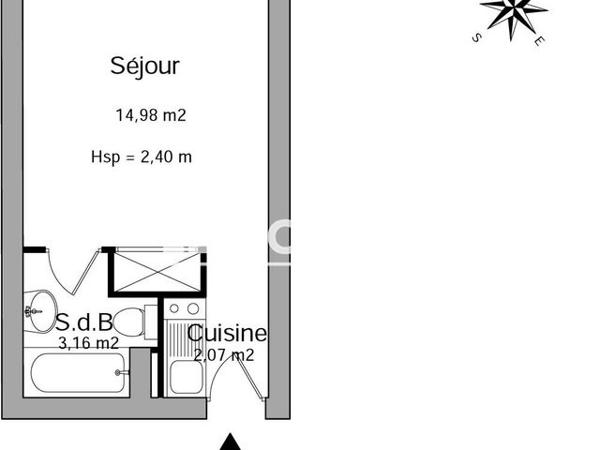 Location Studio 20.21 m² - 4 RUE JEAN GIRAUDOUX Villers Les Nancy 54600