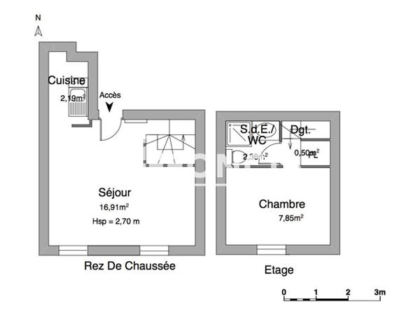 Location Appartement 2 pièces 29.33 m² - 1ER ETAGE - PORTE 2 Niort 79000