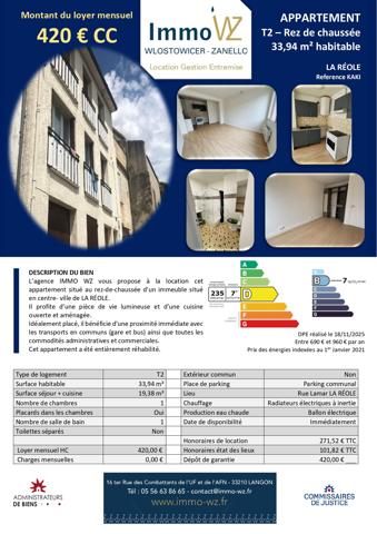 Appartement T2 – Réf. KAKI