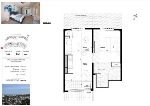 CAP D'AGDE. Village Naturiste. Duplex T2 en Rooftop avec Piscine, Jacuzzis et Garage Privatif