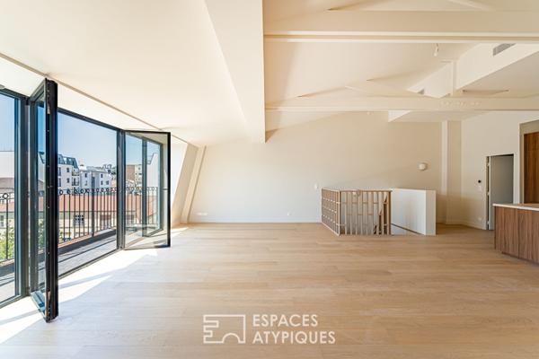 Dernier étage en duplex avec balcons et vue dégagée