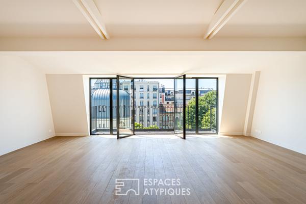 Dernier étage en duplex avec balcons et vue dégagée