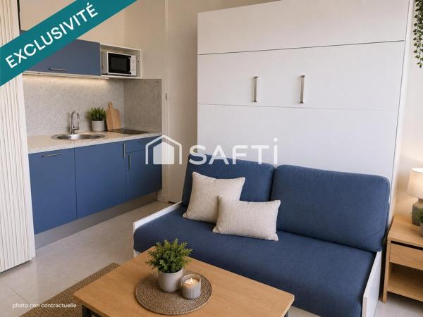 à 400m de la mer Studio cabine entièrement rénové et entièrement meublé + loggia