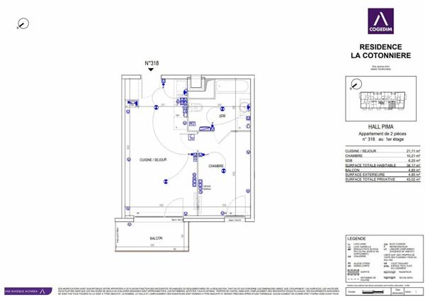 Appartement à vendre 2 pièces 38m²