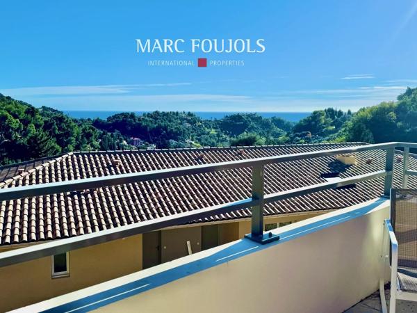 3 pièces neuf avec vue mer, balcon et parking, situé sur les hauteurs de Menton