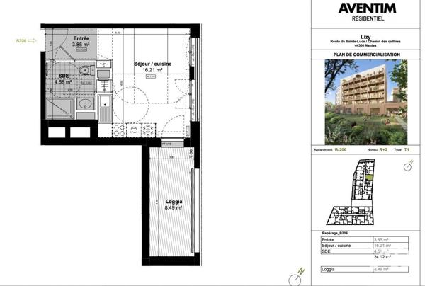 Appartement à vendre 1 pièce 24 m² Nantes