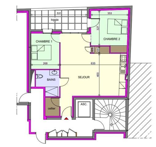 Appartement 3 pièces de 62 m² à Feurs (42110)