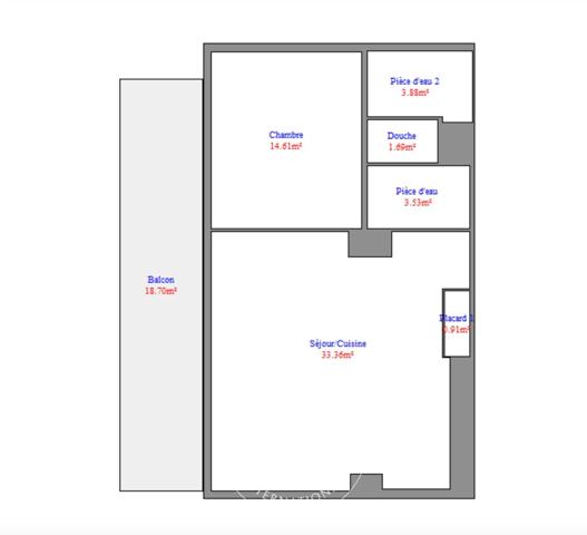 Deauville, Appartement 1 Chambre -  58 m² à vendre