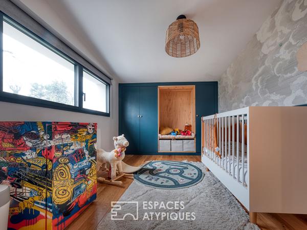 La maison d’architecte rénovée avec piscine dans le centre historique de Savigny-sur-Orge