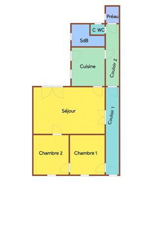 Nantes La Perverie. Maison de plain-pied à rénover de 76m2 avec un beau jardin ensoleillé