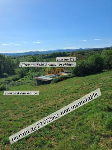 Maison Cévenole sur magnifique terrain de 27 672m2, avec piscine