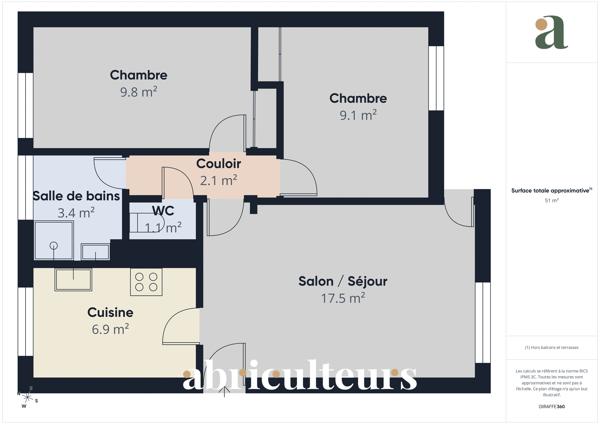 Appartement 3 pièces 52 m² Argenteuil Orgemont