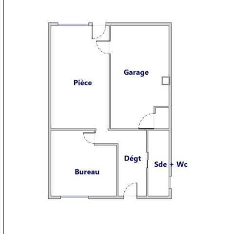 Local et Bureau de 50 m2 + garage 19 M2 + sous sol.