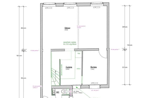 Appartement à louer    6 pièces • 88,30 m2 Paris 17