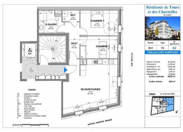 Appartement à vendre  2 pièces • 68,05 m2 Vichy