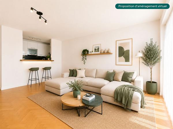 Appartement familial 4 pièces avec balcon, box et DPE B Nanterre limite Rueil-Malmaison