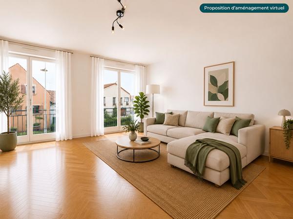 Appartement familial 4 pièces avec balcon, box et DPE B Nanterre limite Rueil-Malmaison