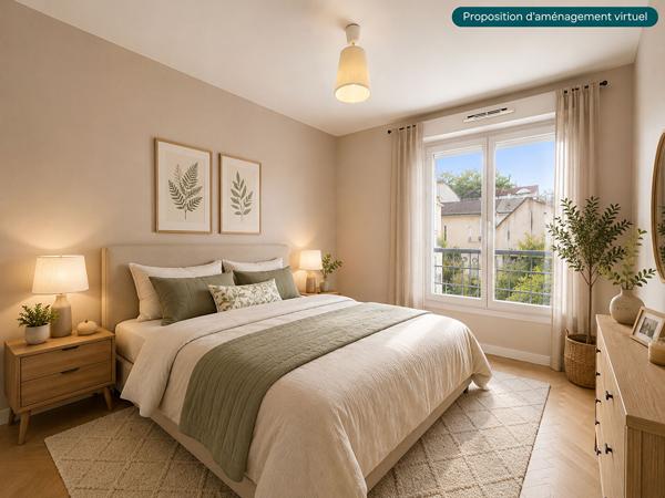 Appartement familial 4 pièces avec balcon, box et DPE B Nanterre limite Rueil-Malmaison