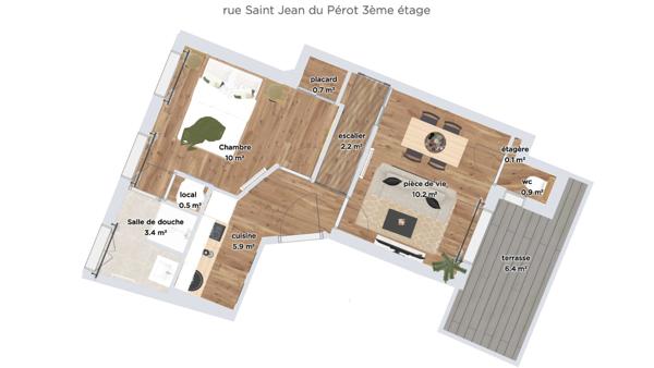 Hypercentre - Duplex avec Rooftop et Terrasse €360 000 ** - Référence MR647-3