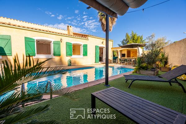 Charmante villa de plain-pied avec piscine