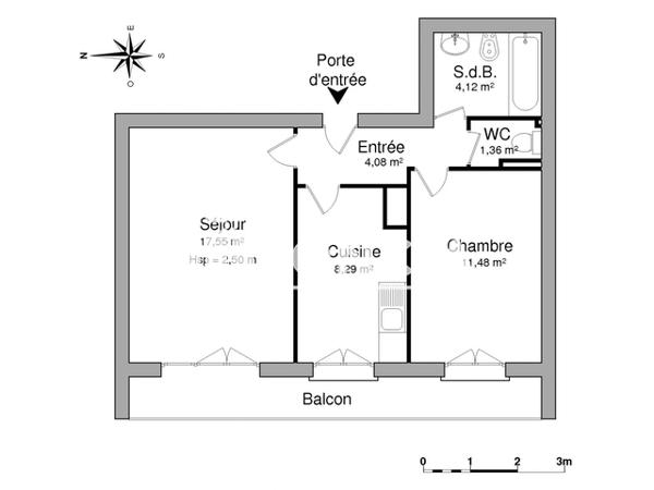 Location Appartement 2 pièces 46.88 m² - 7 RUE PASTEUR La Roche Sur Yon 85000