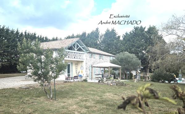 Anzex (47700) EXCLUSIVITÉ ANZEX - CASTELJALOUX (47) - MAISON 200M² - 7 PIECES - 5 CHAMBRES - PISCINE - GARAGE - TERRAIN 5132