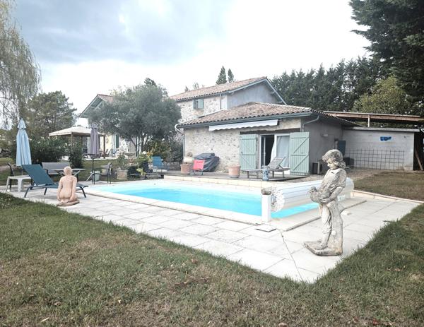 Anzex (47700) EXCLUSIVITÉ ANZEX - CASTELJALOUX (47) - MAISON 200M² - 7 PIECES - 5 CHAMBRES - PISCINE - GARAGE - TERRAIN 5132