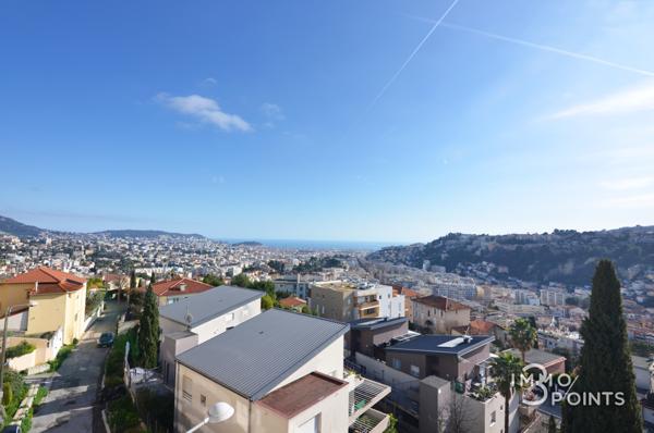 Nice (06100) NICE NORD / Superbe T3 d'environ 65m² + terrasse profonde, traversant avec VUE MER panoramique