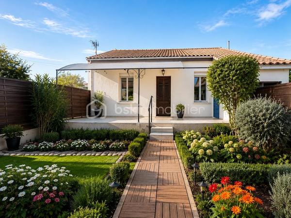 QUARTIER CAPOUCHINE.

Je vous invite dans cette maison pleine de charme, au calme. 
Venez découvrir cette maison au charme fou de 79 m²environ, sur son terrain de 287 m² environ où il fait bon vivre !

Elle se compose : En rez de jardin, de sa cuisine, salon séjour, deux chambres, un accès à la cave en sous-sol, salle de bains, un couloir traversant donnant  sur sa terrasse couverte par une pergola, un atelier indépendant, son terrain à l’abri des regards.
Accès aux combles, pour une surface de rangement.
Un petit garage, vient compléter le tableau.

Un bel espace jardin à l’abri des regards, une cave de 19 m² et un garage 11 m² et un atelier de 6m² viennent compléter le tableau.