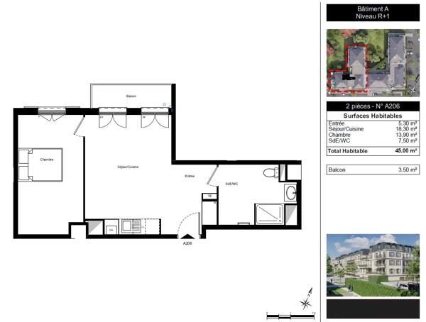 Vente Appartement 2 pièces 49 m2 à Compiègne