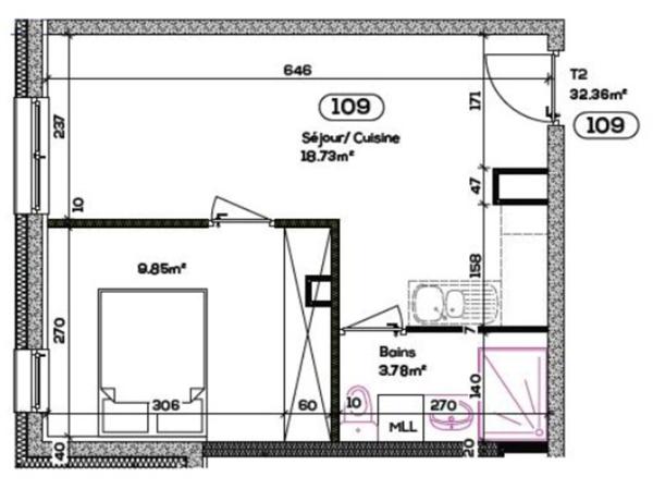 Appartement de 32,36 m² à vendre, 2 pièces à SEYSSEL (01) à 45 mns d'Annecy et de Genève