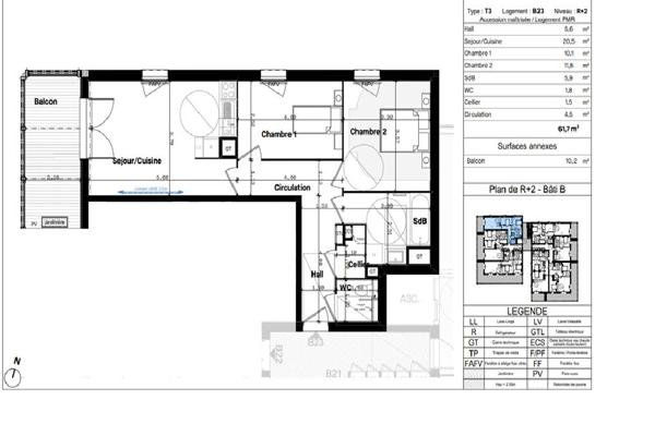 A VENDRE : Charmant Appartement Neuf de Type 3 avec un beau balcon