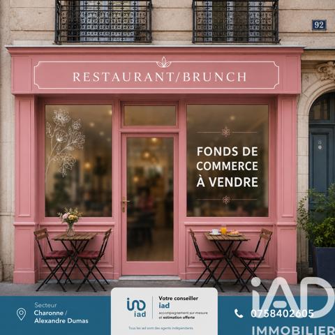 Restaurant à vendre 46,5 m² Paris 11