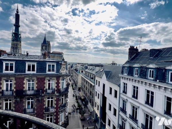 Rouen – Quartier des Carmes | Appartement F3 – Dernier étage | Vue Cathédrale