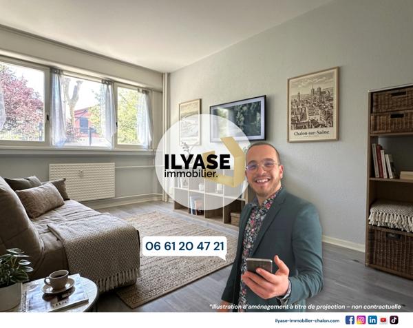 Chalon-sur-Saône (71100) Appartement T1 meublé 26m² | Cave et facilité de stationnement | Centre-ville