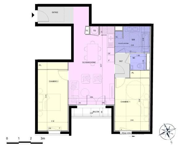 Appartement à vendre 3 pièces 69 m² Nice