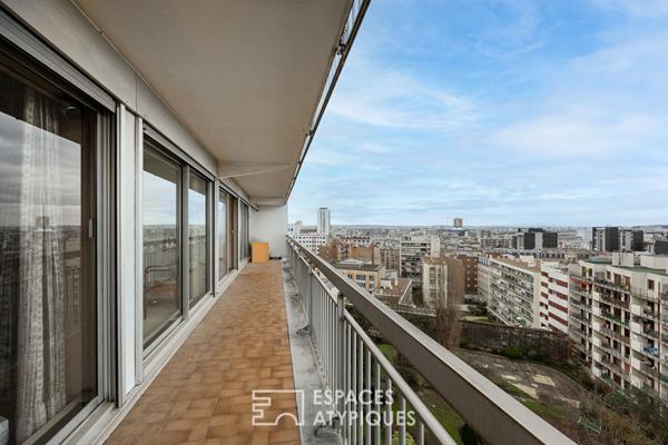 Appartement avec vue panoramique sur les Buttes-Chaumont