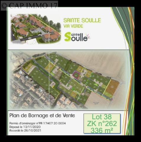 Terrain de 336 m² en vente à CDA LA ROCHELLE