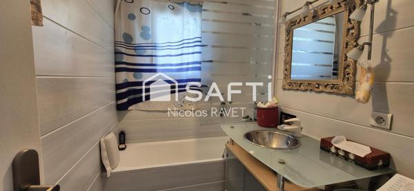 Appartement T3 traversant, vue lac, garage et cave