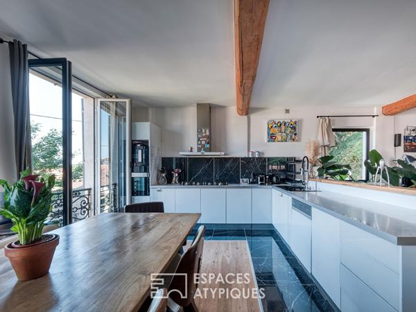 Appartement duplex avec vue sur les toits