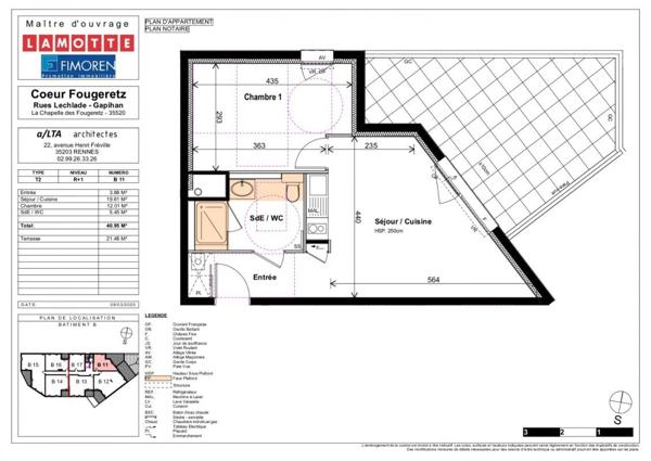 Appartement à louer 2 pièces - 40 m²