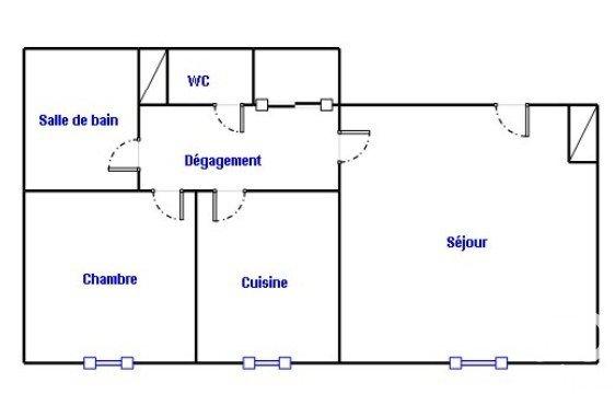 Appartement 2 pièces de 40 m² à Brétigny-sur-Orge (91220)