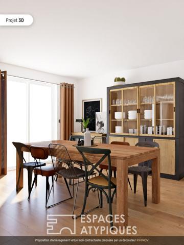 Loft avec terrasse et garage à réhabiliter