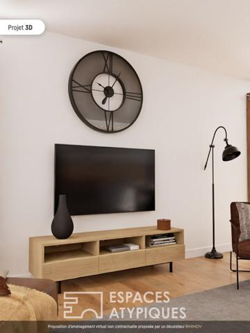 Loft avec terrasse et garage à réhabiliter