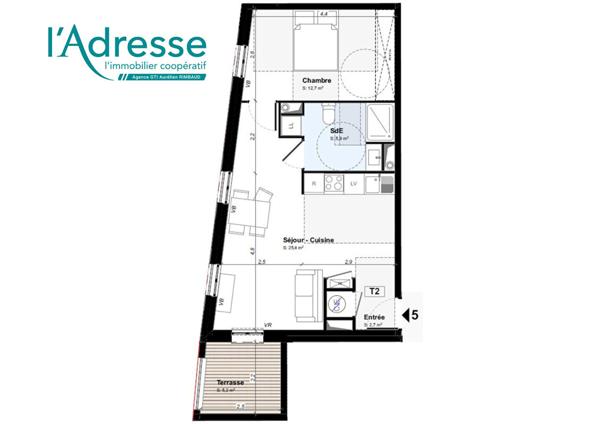 Appartement résidence EDEN - T2 + Terrasse au 1er étage
