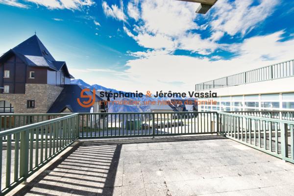 T2 + coin montagne – 6 couchages avec piscine et sauna à Peyragudes