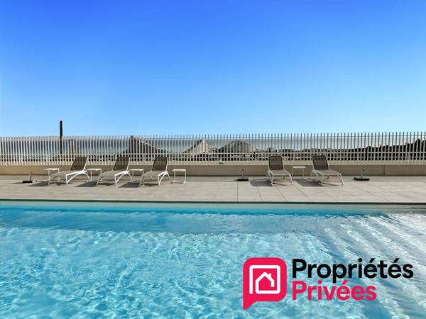 Villeneuve-Loubet  3 pièces en dernier étage, terrasse, vue mer & montagnes